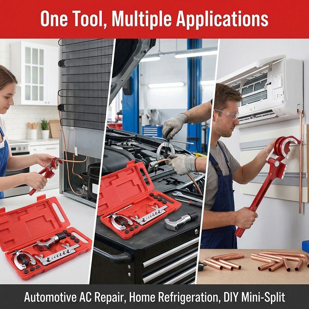 7-Hole Flaring Flare Kit Bending Tool Bending Tool Set Refrigeration Maintenance Kit  Refrigeration