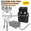 15° Angle Black Woodworking Hole Punch Locator & Oblique Hole Setter Tool for Wood Board Installation
