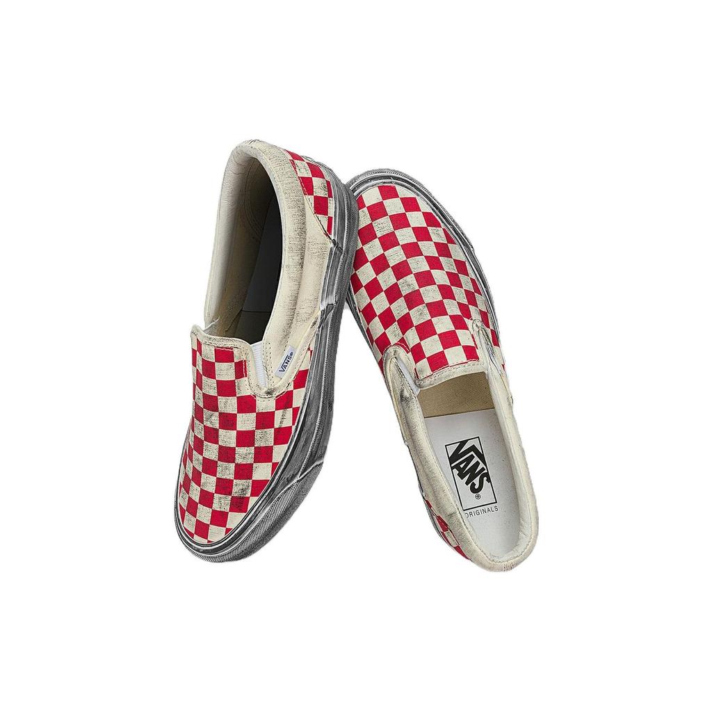 Vans OG Classic Slip-On LX Stressed - Kırmızı Dama Tahtası Unisex Spor Ayakkabı VN0A32QN9Y1