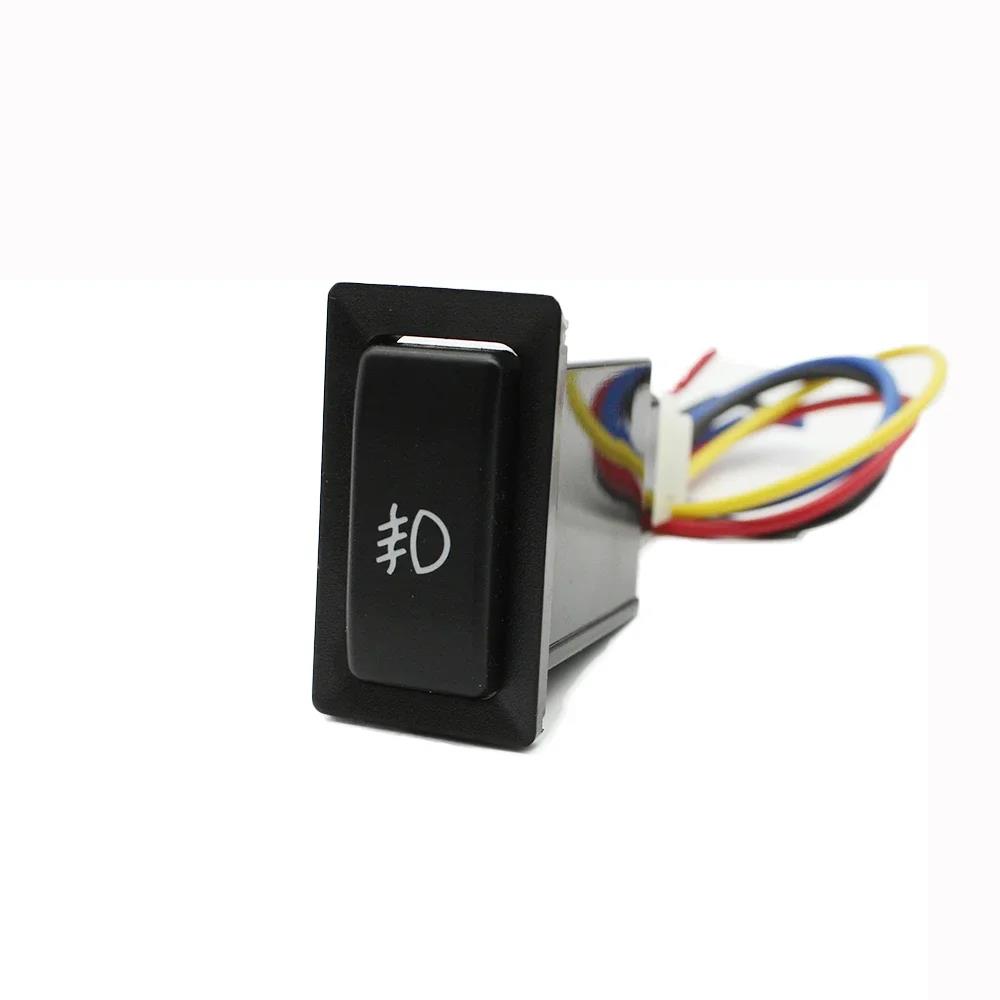 Car Blue LED Light DRL Fog Lamp Power On Off Switch Radar Camera Misic Button For Toyota LC95 2002 For HINO 500/700 Accessories