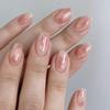 Simple Ins Style 3D Blush Gradient Press-On Nails - Gentle Temperament Nail Art Tips