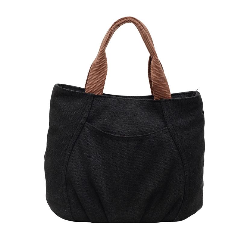 Handbag, Casual Bag, Women's Commuter Canvas Bag, Hand-held Bag, Small Square Bag