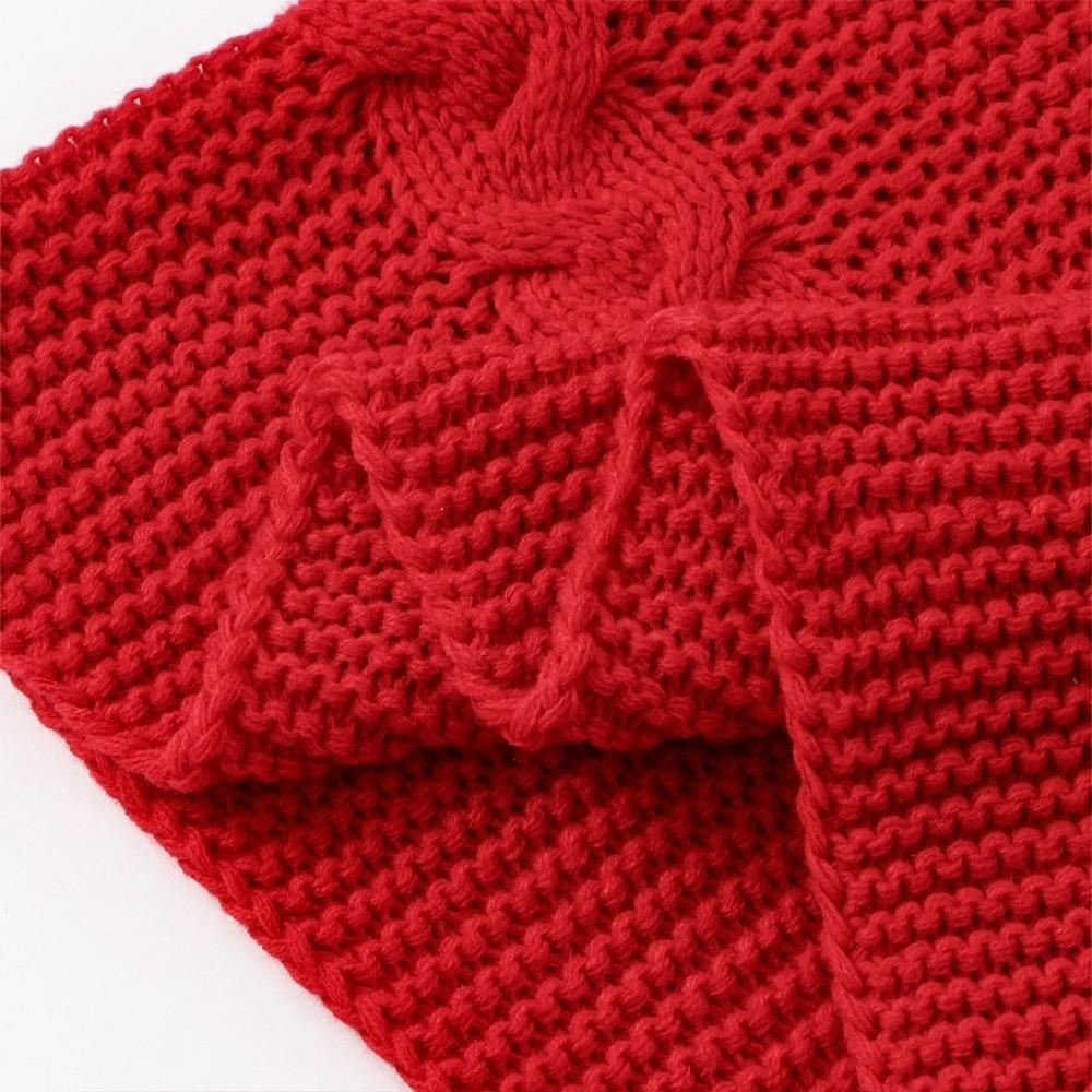 Thickened Women's Knit Scarf Warm Winter Neck Warmer Versatile Hooded Scarf Winter Wear