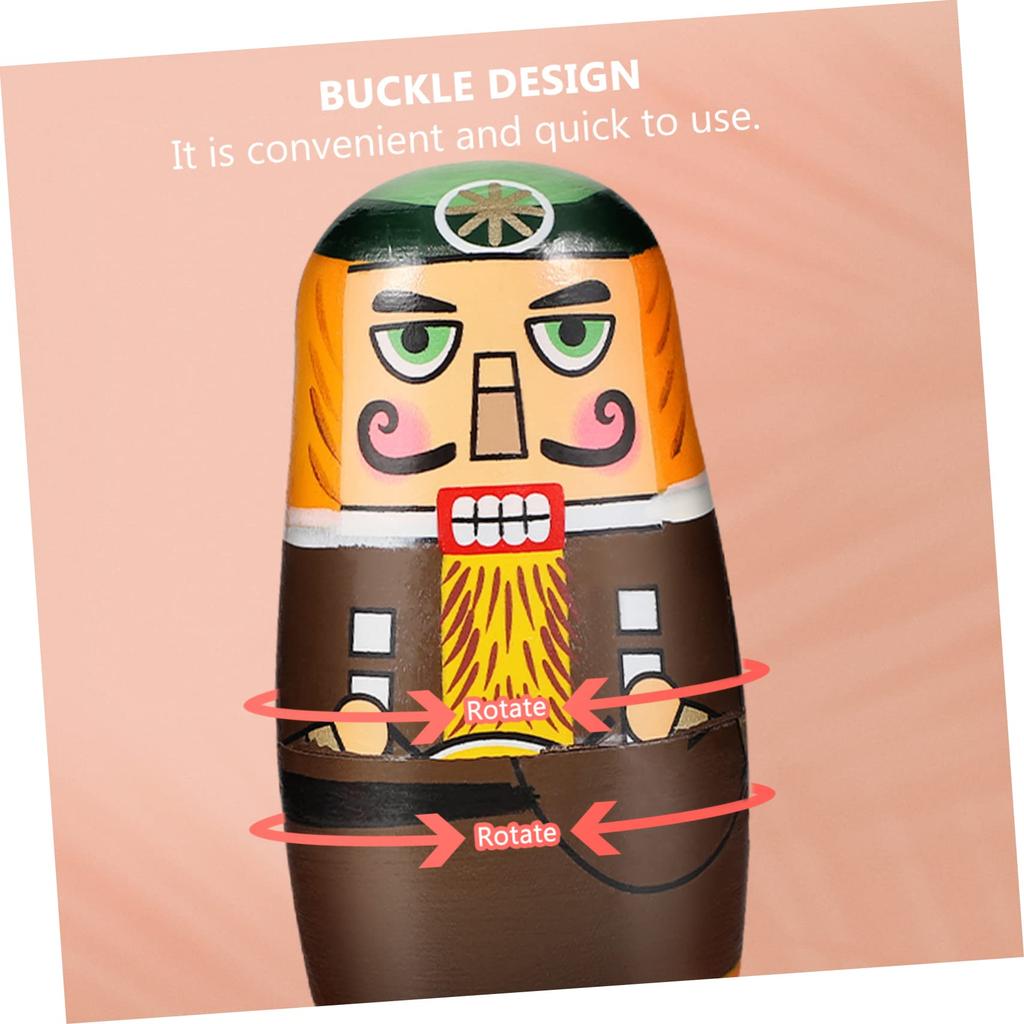 EXCEART 1 Set Nutella Matryoshka Russian Nesting Nutcracker Figurine Matryoshka Nutcracker Toy Birthday Gift