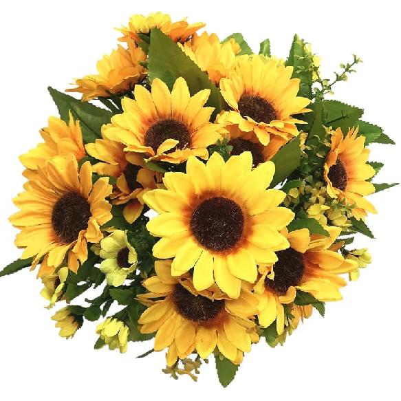 PASYOU Fake Leaves Plants for Christmas Decor, Gold Artificial Shrubs Grass Foliage Plastic Bulk Leaf Indoor Outdoor Home Garden Party Hotel Verandah