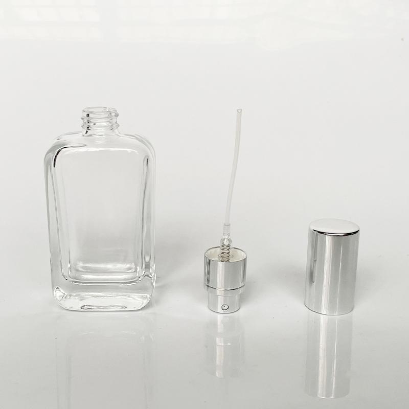 1set Perfume Glass Dispenser Bottle with Removable Screw Nozzle, Large Capacity Bottle, Portable Spray Replenishing Water Filling Bottle