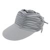 Long Brim Sun Hat for Women Breathable Open Top Sun Beach Cap UV Protective Hat with Adjustable Strap Foldable Visor Hat