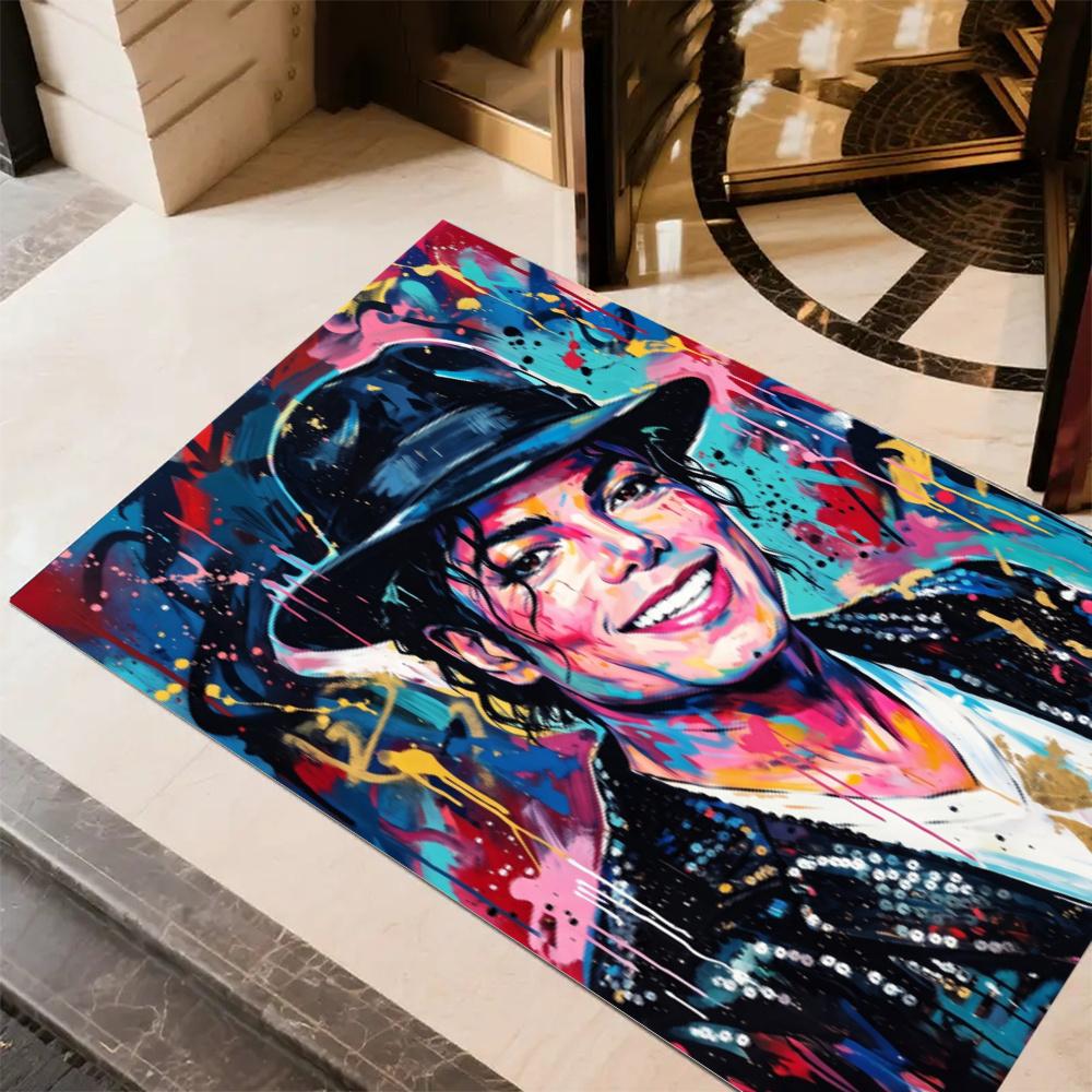 Michael Jackson Dance Pose Floor Rug Office Rug Suitable For Kitchen Game Room Entryway Dormitory Antislip Carpet Office Home Decor