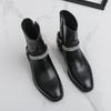 Fashion Fashionable High-end Men's Chelsea Boots Street Style High Top Motorcycle Boots High-quality Non Slip Sole Outdoor Walking Boots