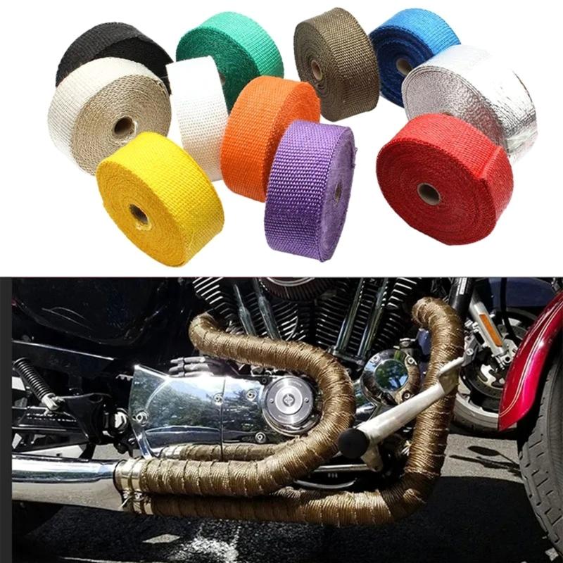 5M Exhaust Heat Tape Manifold Downpipe HighTemperature Bandage Tape Motorbike