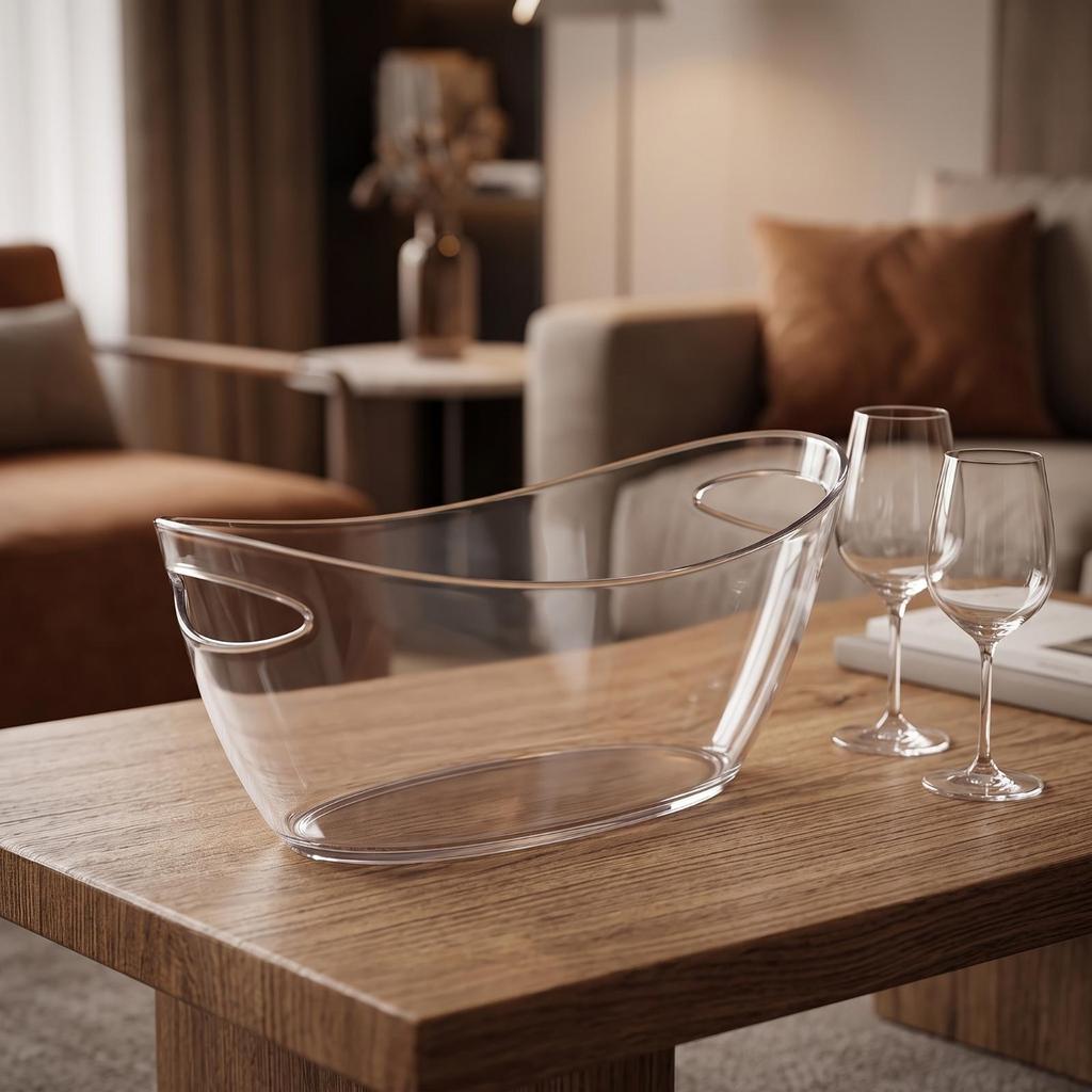Boat-Shaped Ice Container Plastic Wine Cooler Beverage Tub Sturdy