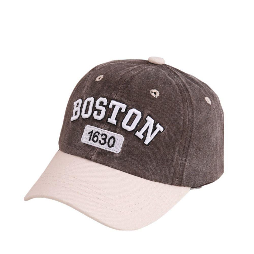 Patchwork Baby Baseball Hat Korean Style Children's Sunhat Fashion Letter Peaked Cap  Boys Girls