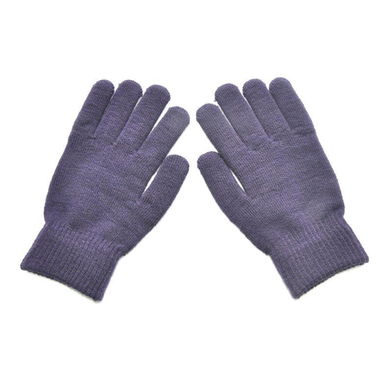 Thick Plush Knitted Wool Gloves for Men & Women - Winter Warm Solid Color Cycling Gloves