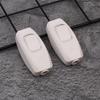 2Pcs White Inline On/Off Push Button Switch Led Lights Online Midway Control Switch Wires Cab Bedside Lamp Power Switch 10A 250V