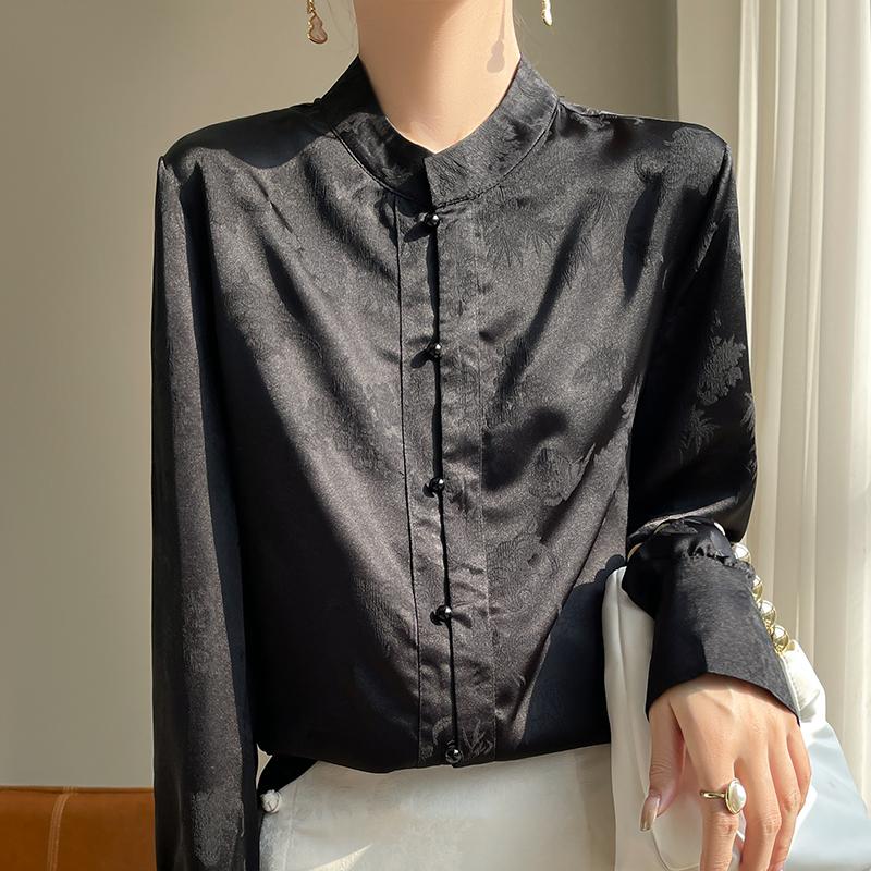 

Нова літня жіноча сорочка з короткими рукавами з шовкового шовку шовку, 50% шовку, дихаюча вільна повсякденна сорочка для приміських поїздок M