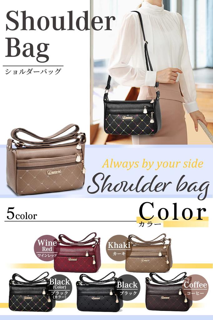 T.Y.ryan ryan Damen Umhängetasche, Crossbody-Tasche, PU-Leder, Schwarz