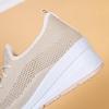 2024 Summer Net Shoes Women's Inner Elevation Shoes Breathable Mesh Surface Non-slip Soft Sole Comfortable Casual Shoes White Sports Shoes