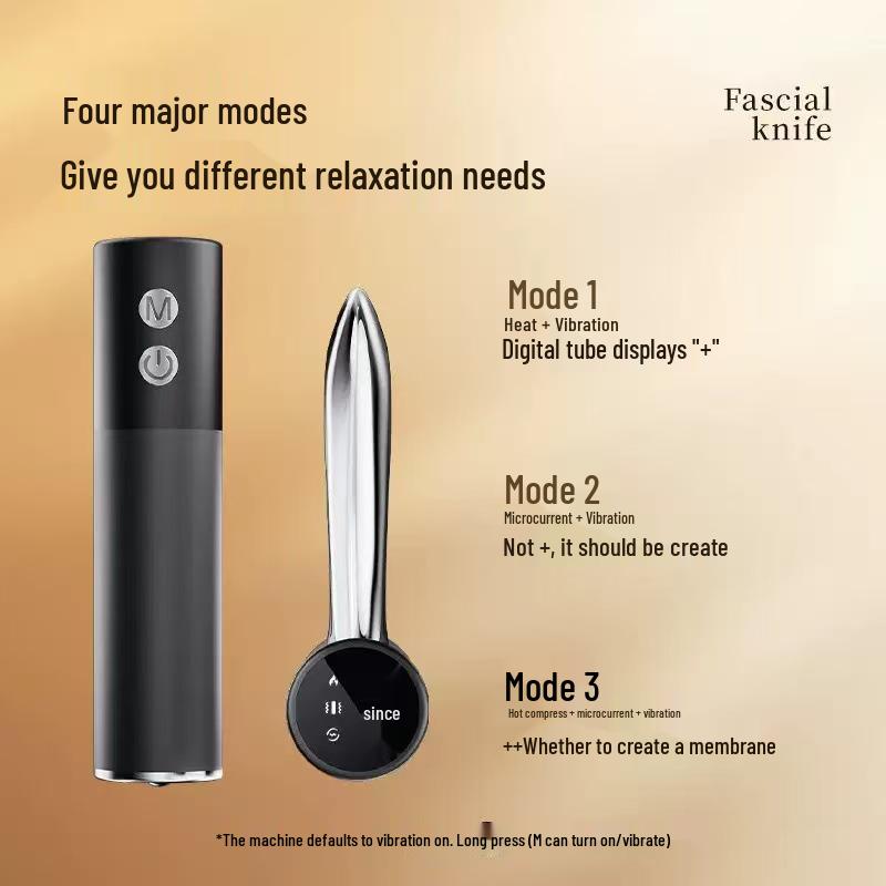 Multi-functional Gua Sha Electric Muscle Massage Gun with EMS Vibration for Fitness and Soreness Relief