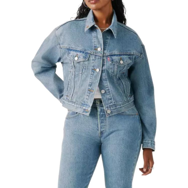 Levis X Beyoncé Collaboration Comfortable Denim Jacket With Flap Pocket Design FW25 Women Jackets 005ON-0001