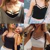 Mädchen Cut-Out BH Crop Bustier Bralette Korsett Tops Träger Tank Blusen (Einheitsgröße)