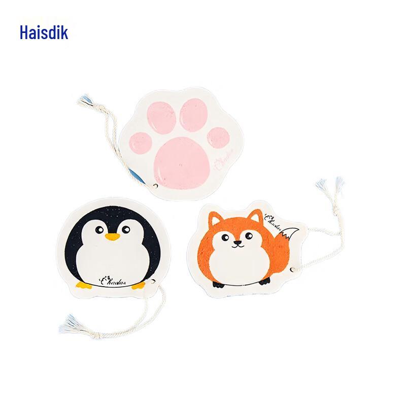 Haisidike Animal 3-piece Wood Pulp Dish Sponge Set