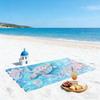 Soft Pastel Ocean Sea Turtle Beach Towel Watercolor Coral Print Lightweight Sand Resistant Towel Multi Size Option