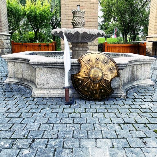 Troy Trojan War Shield Ancient Greek Shield for Knight Soldier Warrior Battle Play Halloween Cosplay LARP Home Office Bar Lobby Wall Decoration