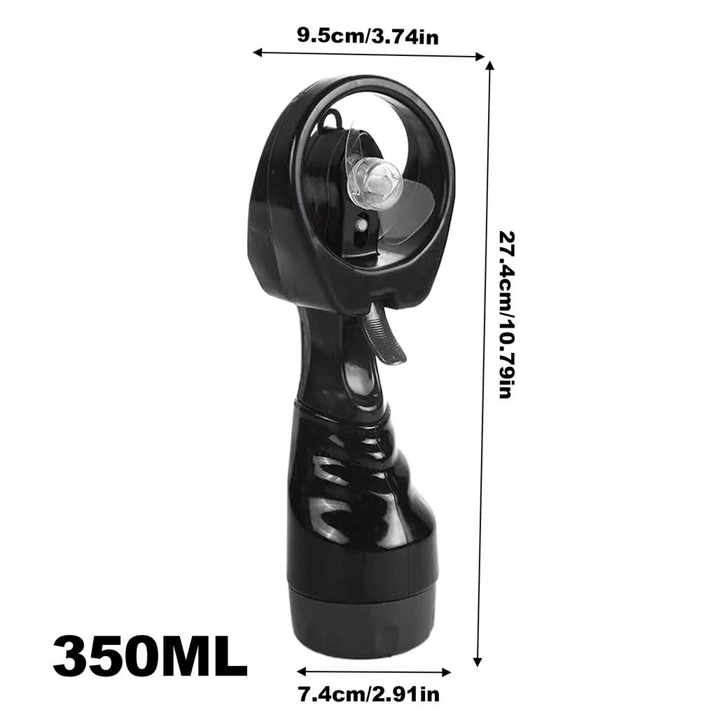 Portable Hand Held Battery Power Fan Air Water Mist Bottle Cooling Spray Office Desk Air Misting Spray Fan