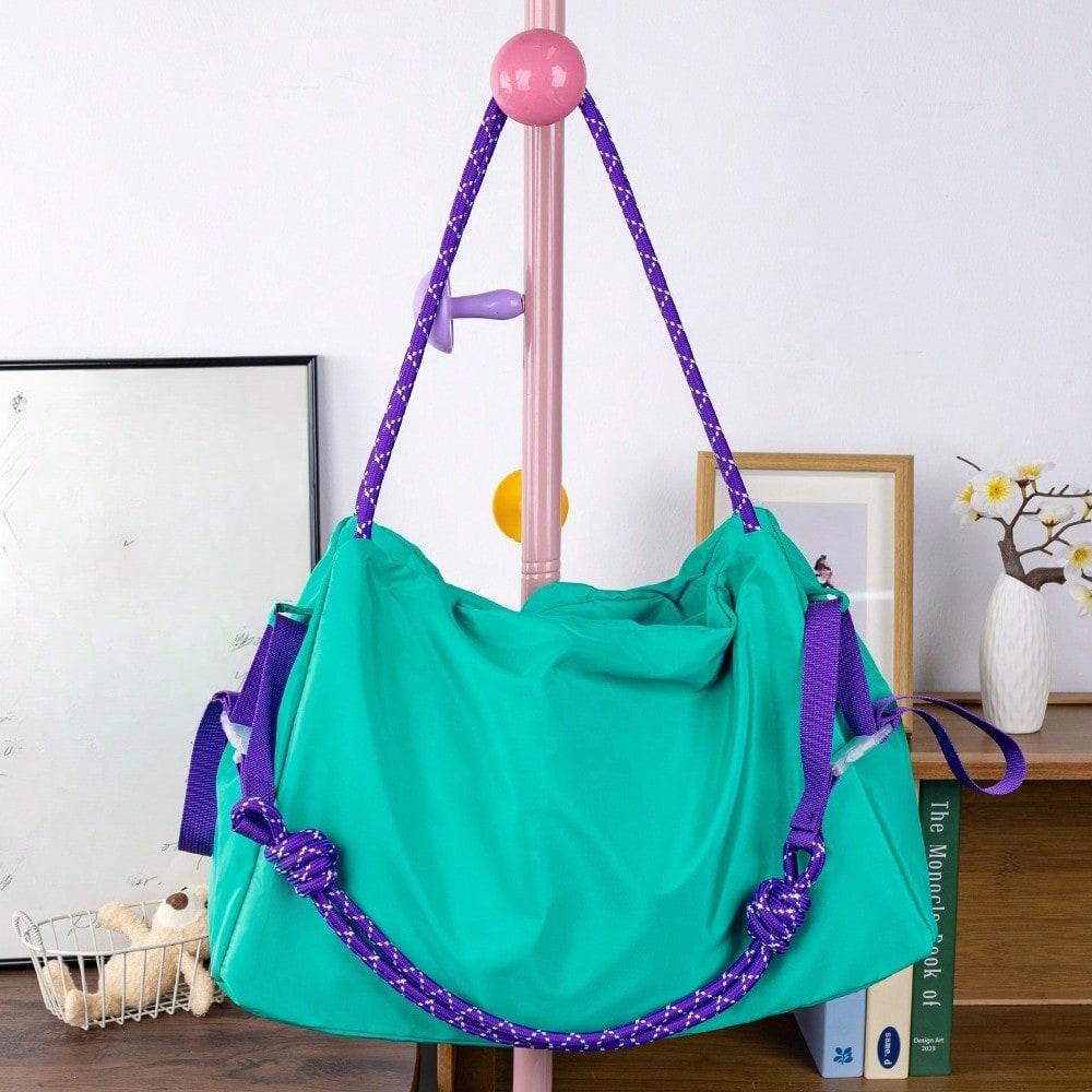 Sac Bandoulière Étanche et Résistant à l'Usure Sac Fourre-tout Grande Capacité Sac de Trajet Léger Cyan-blue multicolore