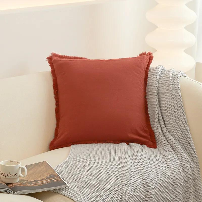 Cotton Cushion Cover Super Soft Nordic Pillowcase for Sofa Living Room 45*45 Pillow Cover Decorative Pillows Home Decor Car Gift