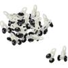 20pcs Slider Rail Curtain Roller Hook Wheel Curtain Sliding Pulley For Window Voile Plastic Roller Black White - GXCC