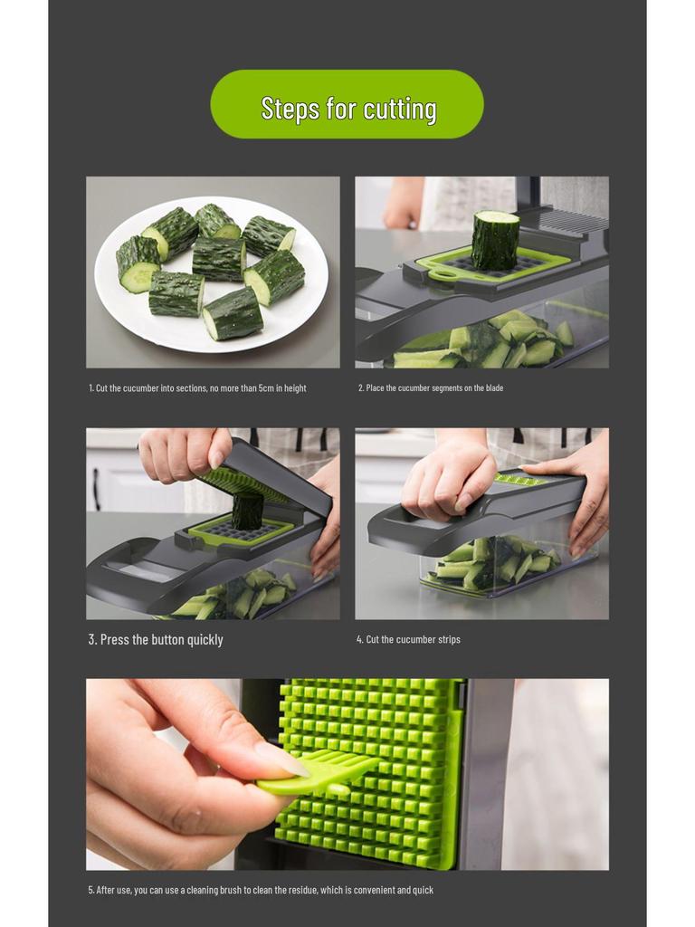 Multifunctional Veggie Cutter & Peeler: Potato, Carrot, and Vegetable Slicer, Dicer, Grater.
