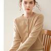 Damen Kaschmir Rundhals Einreiher Cardigan Pullover - Mittel-Dick - Frühling/Herbst