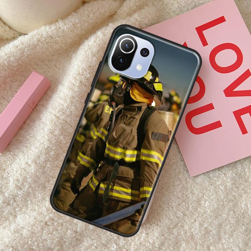 Firefighter Heroes Fireman Case For Xiaomi 11T Pro 12 Mi 11 Lite Cover For POCO X3 GT X4 Pro F1 F3 M3 M4 Pro Cover