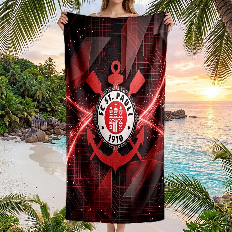 FC St. Asciugamano da Spiaggia Pauli Football Morbido Microfibra Asciugamano Estivo Asciugatura Rapida Assorbente per Spiaggia Piscina Viaggio