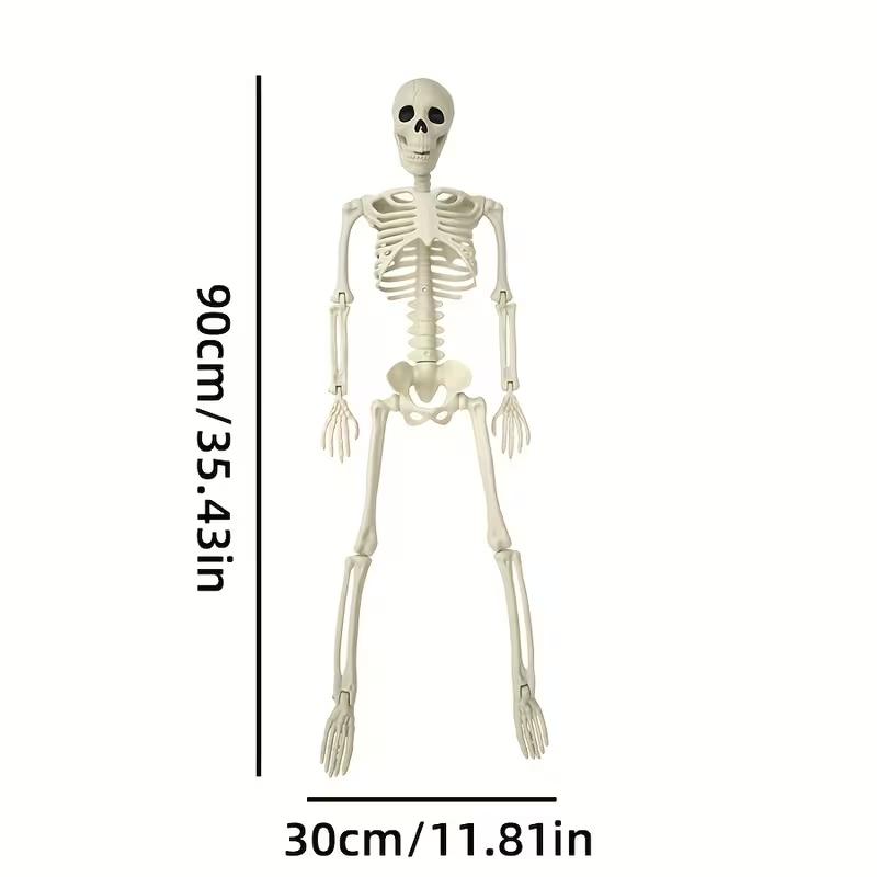 90cm Home Evil Party Decoration Horror Scary Movable Big Skull Halloween Movable Skeleton Halloween Ornament Toys