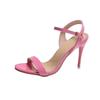 Fashion Large Size 45 Women's Sandals 2025 Summer High Heels Fashion Open Toe Sandals Buckle Party Shoes Sexy Thin Heels Wedding Shoes