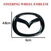 Plastic Car Front Trunk Emblem for Mazda 3 Logo Steering Wheel Badge 3D Body Replaced Sticker Rear Tail Refitting Decoration