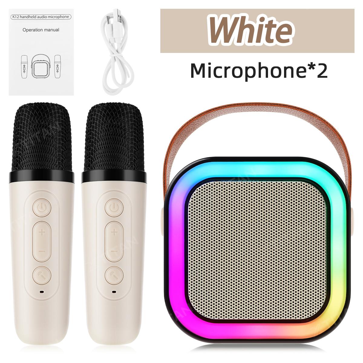 

Беспроводной караоке-динамик Bluetooth-микрофон K12 Home KTV Караоке-машина RGB-подсветка Портативный мини-динамик Bluetooth