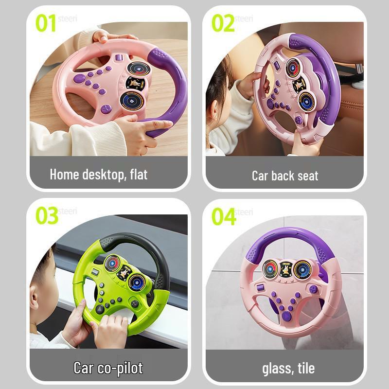 Co-pilot Steering Wheel Toy for Toddlers - Simulated Car for Early Education, Perfect for 3-Year-Old Boys - Ideal Children's Day Gift
