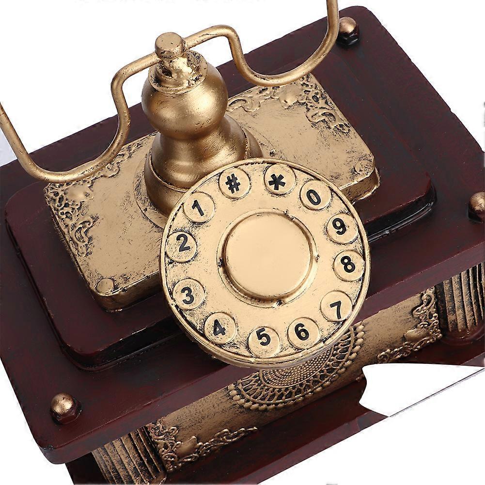 Vintage Telefon Miniaturmodell Figur Antike Eisenhandwerkskunst Ornament Heim Schreibtisch Dekor