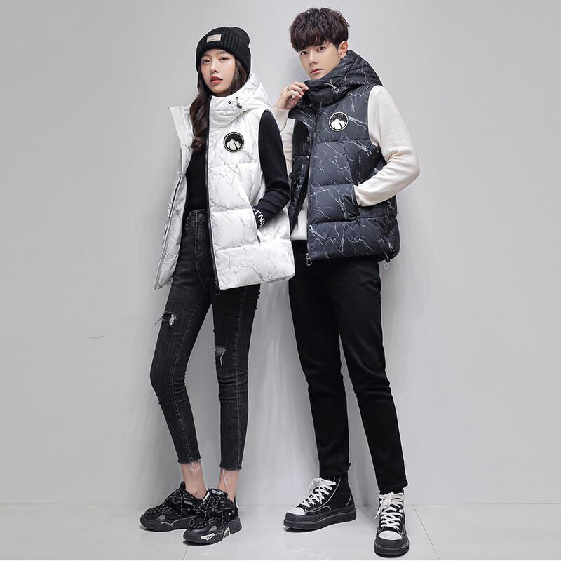 YAYA Unisex Printed Hooded Down Vest