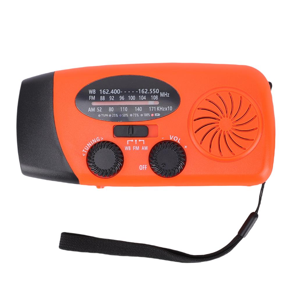 Emergency Weather Radio AM FM WB Solar Hand Crank Portable Radio with LED Flashlight 6000mAh Battery