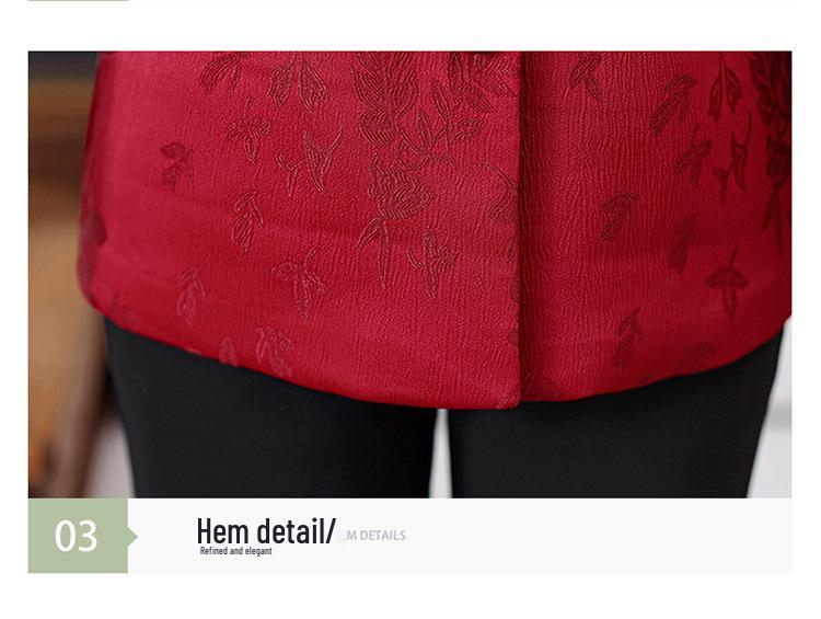 Mom's Autumn Coat: Festive Tang Suit for Mother-in-Law's Wedding, a National Style Outfit for Middle-aged and Elderly Women