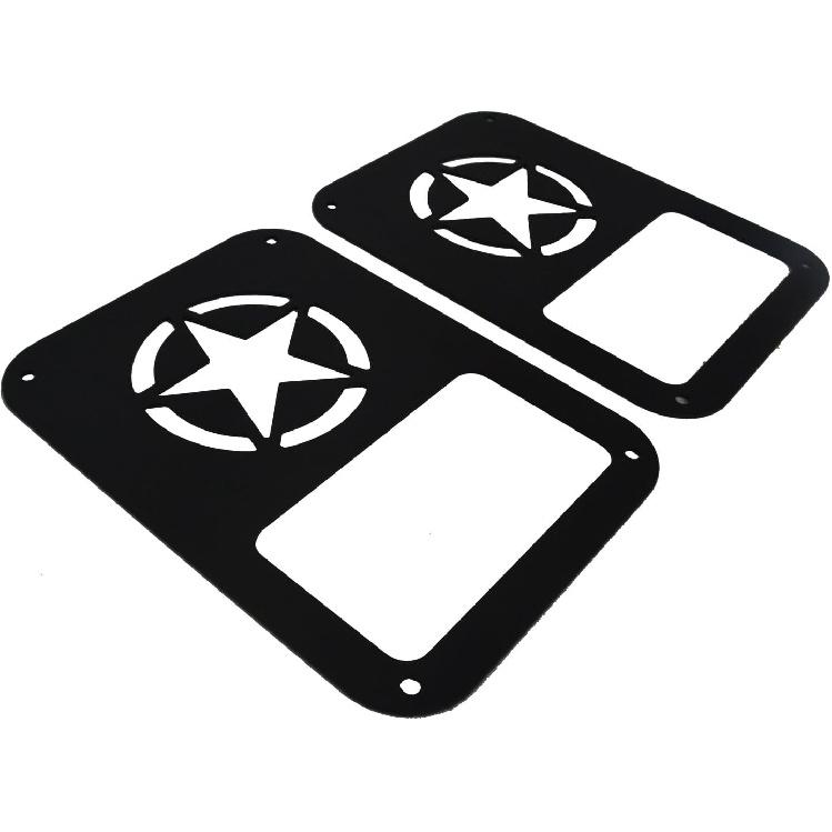 JK Star Tail Light Cover Tail Lamp Guard Cage Protector for Jeep JK Wrangler & Unlimited 2007-2018 - Pair