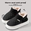 Winter Thick Soled Anti Slip Warm Cotton Shoes with Fleece Bag and Cotton Slippers for External Wear