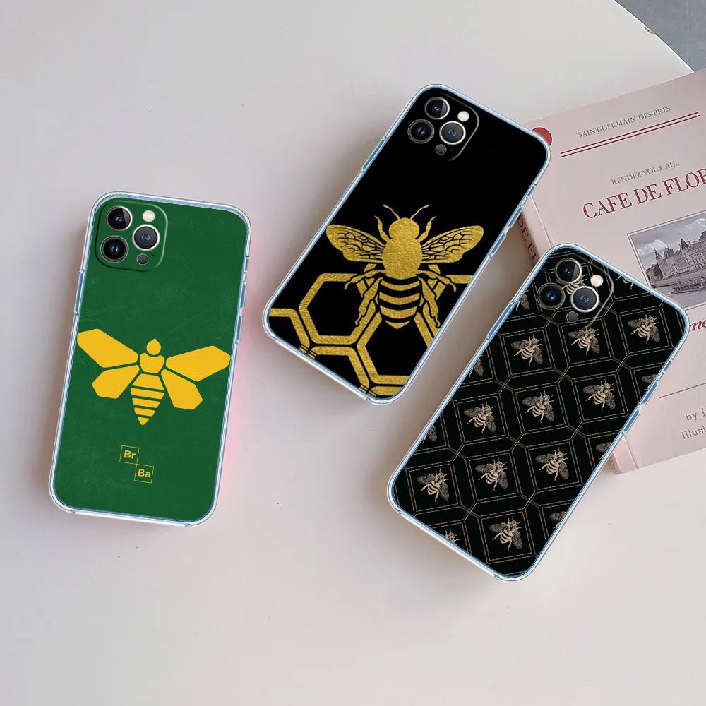 CJ11 Art Bees Cartoon Soft Shell Transparent Phone Case for Motorola Moto G7 G8 G9 G84 G85 G73 G24 G15 Z2 Play Power Plus
