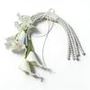 White Artificial Calla Lily Bride Hand Bouquet Pearl Tassel Wedding Holding Flower Bridal Photo Shooting Decor