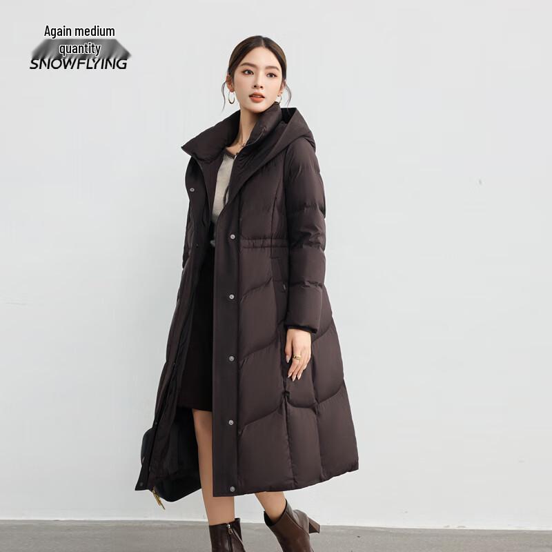 XueZhongFei Women's Mid-length Hooded Down Jacket