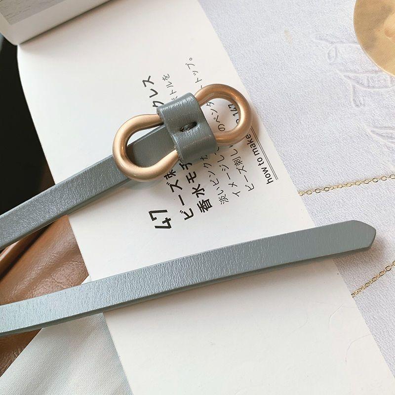 Fashionable Women's Decorative Waist Belt With Round Gold Buckle For Dresses And Casual Wear